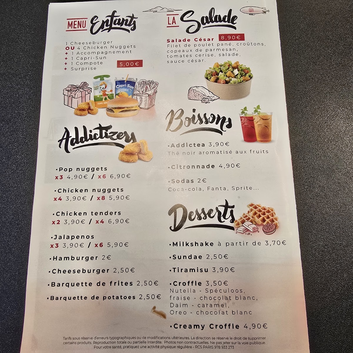Menu Burger Addict Paris Gare De L’Est-2