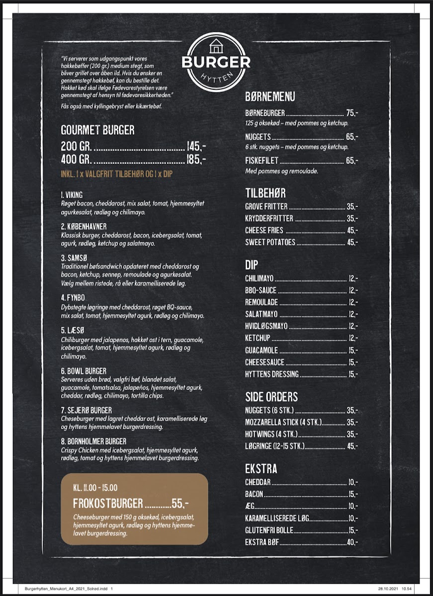 Menu Burger Hytten Solrød-1