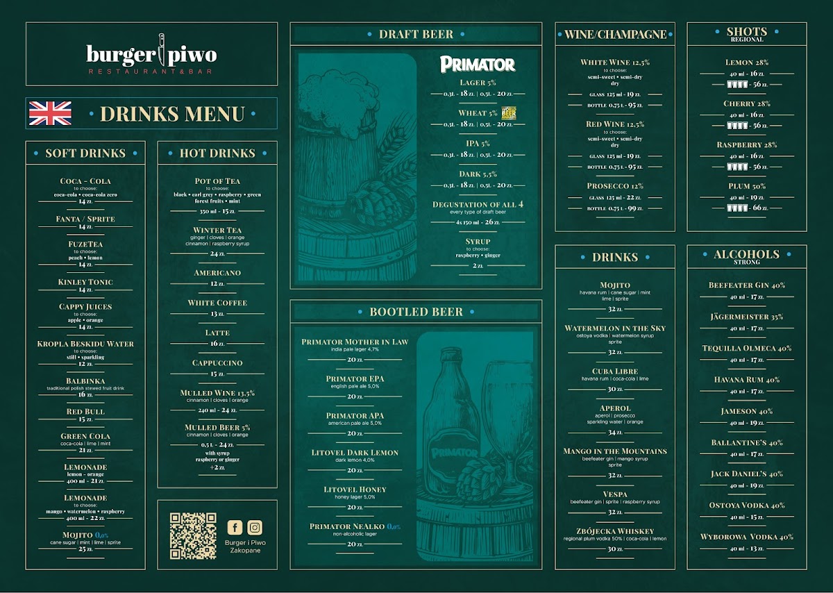 Menu Burger I Piwo Zakopane-1