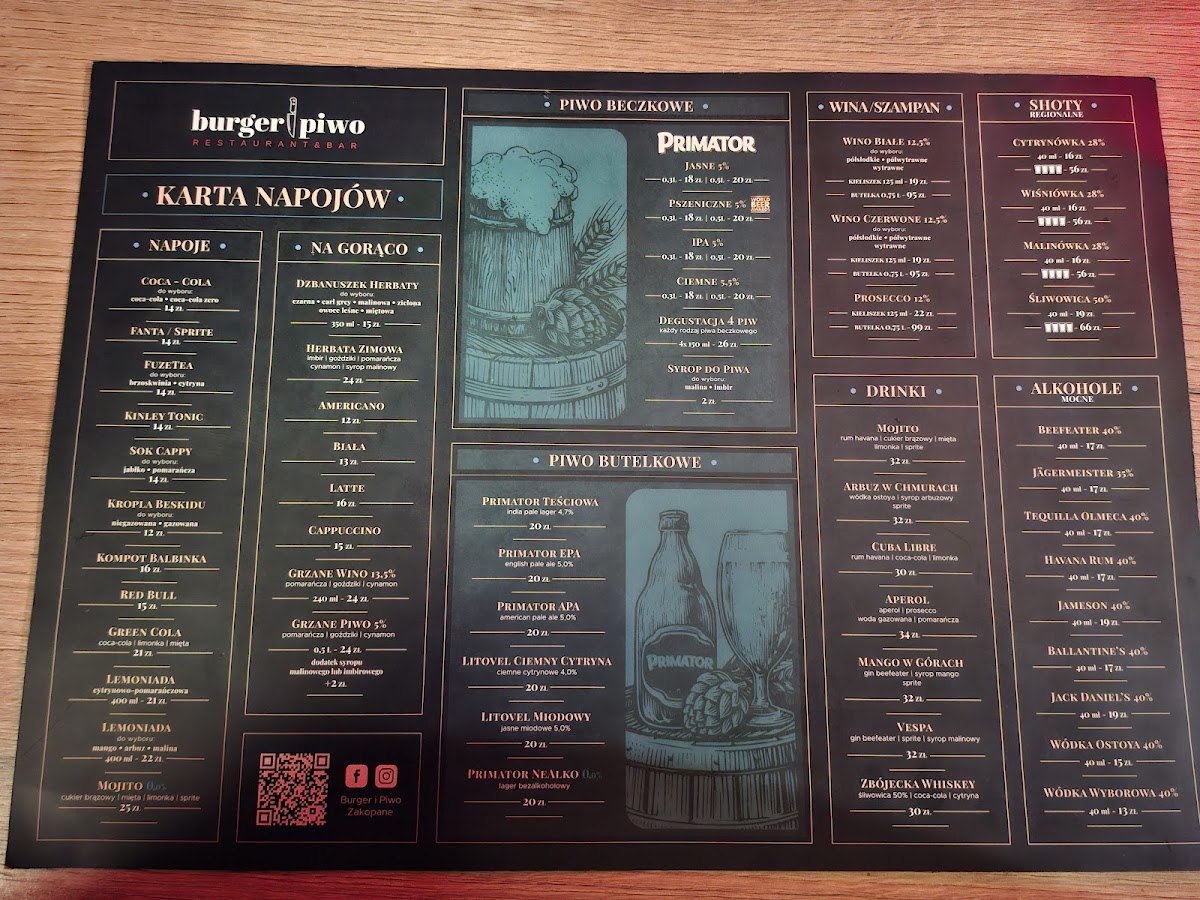 Menu Burger I Piwo Zakopane-7