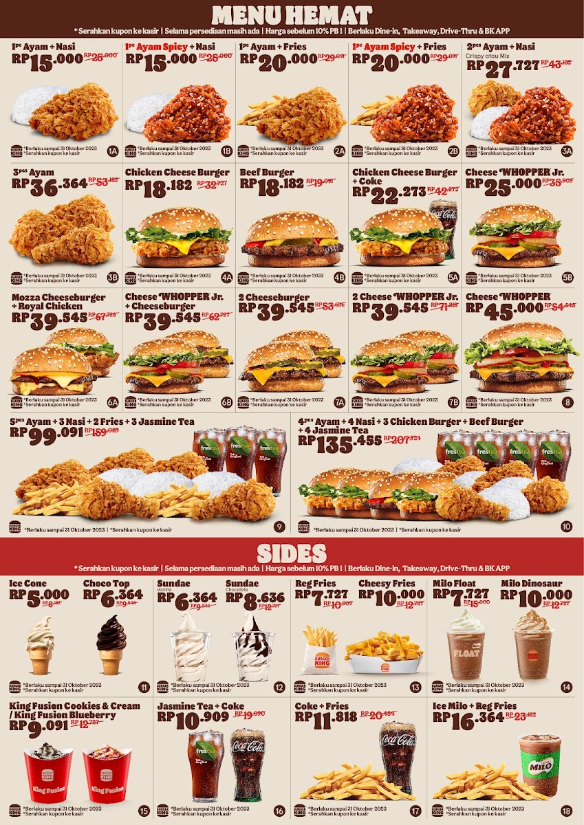 Menu Burger King Plaza Pondok Indah-1