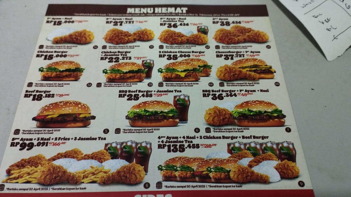Menu Burger King Plaza Pondok Indah-4