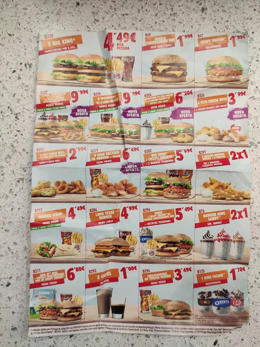 Menu Burger King Portalegre-1