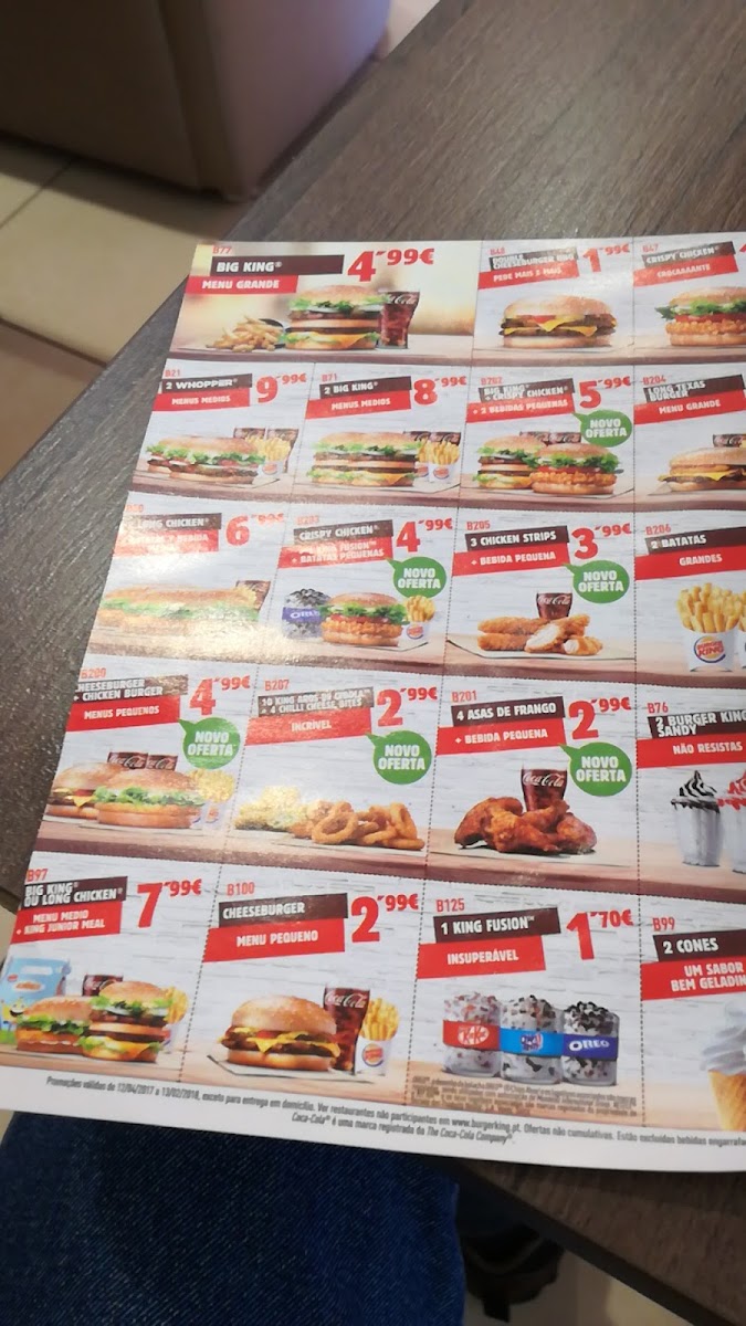 Menu Burger King Portalegre-2