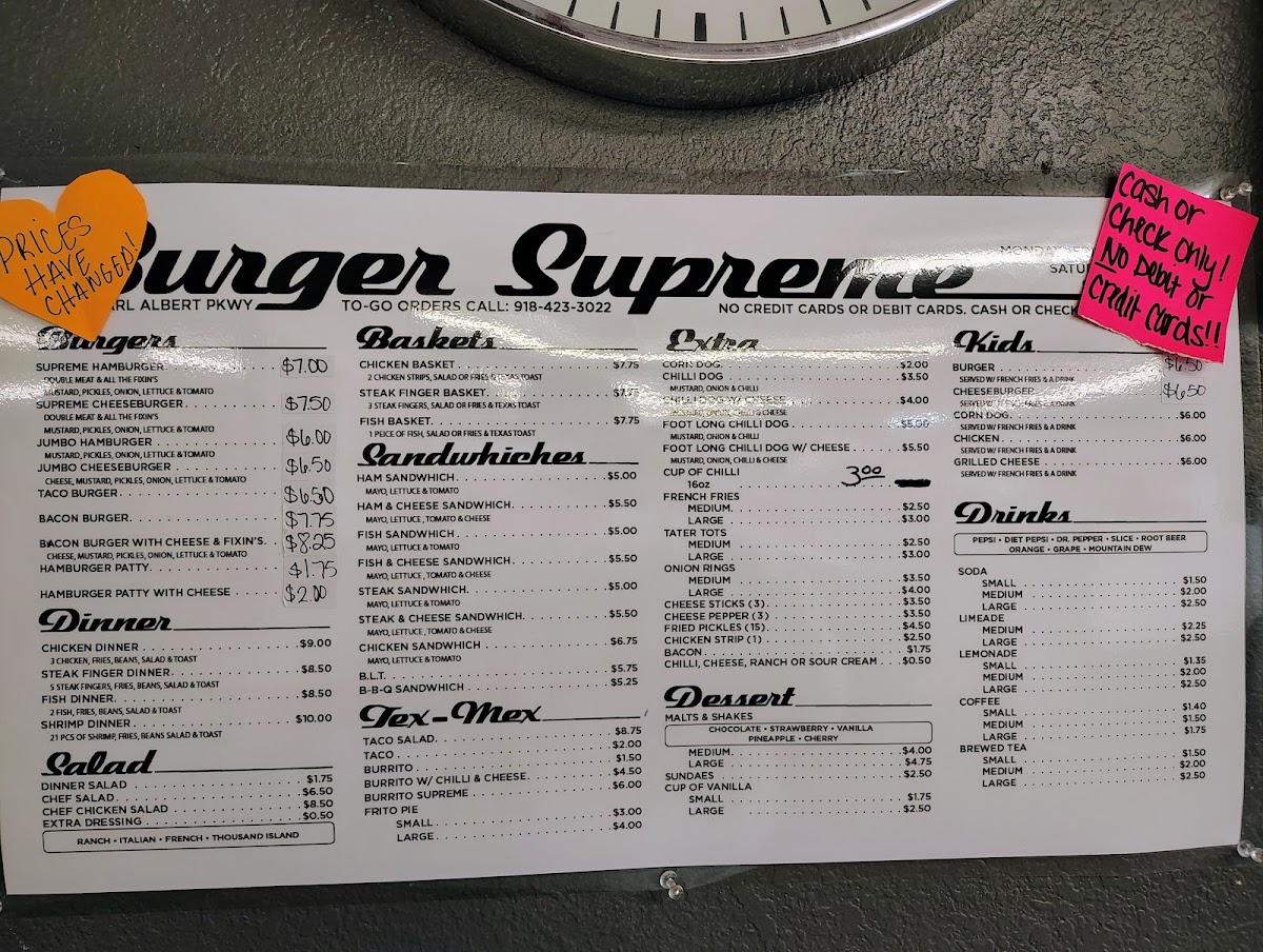 Menu Burger Supreme Drive-Inn-1
