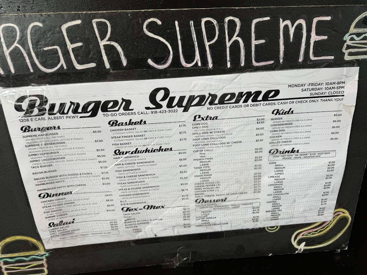 Menu Burger Supreme Drive-Inn-3