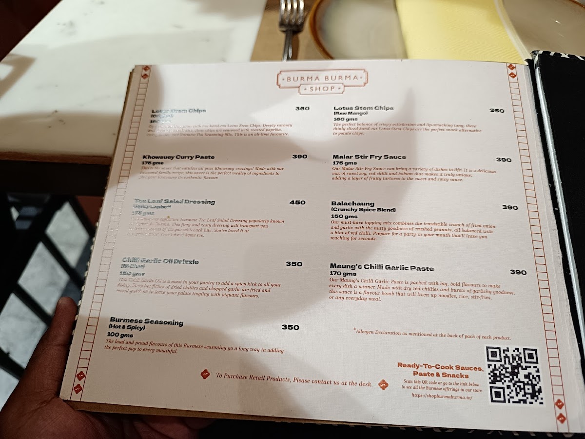 Menu Burma Burma Restaurant & Tea Room-4