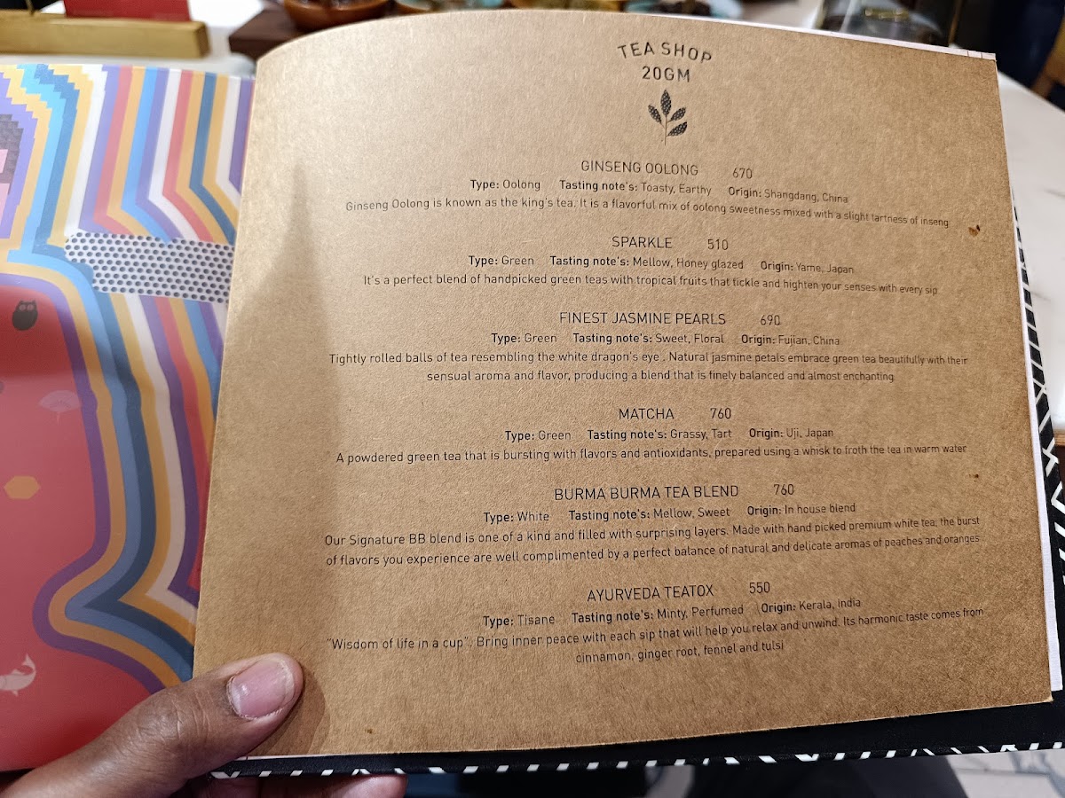 Menu Burma Burma Restaurant & Tea Room-8