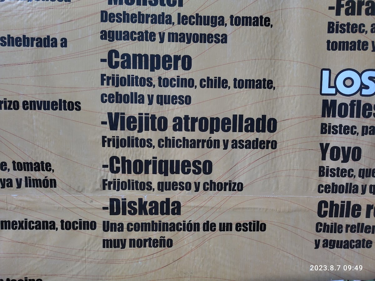 Menu Burritos Tecnologico Sucursal Tec-3