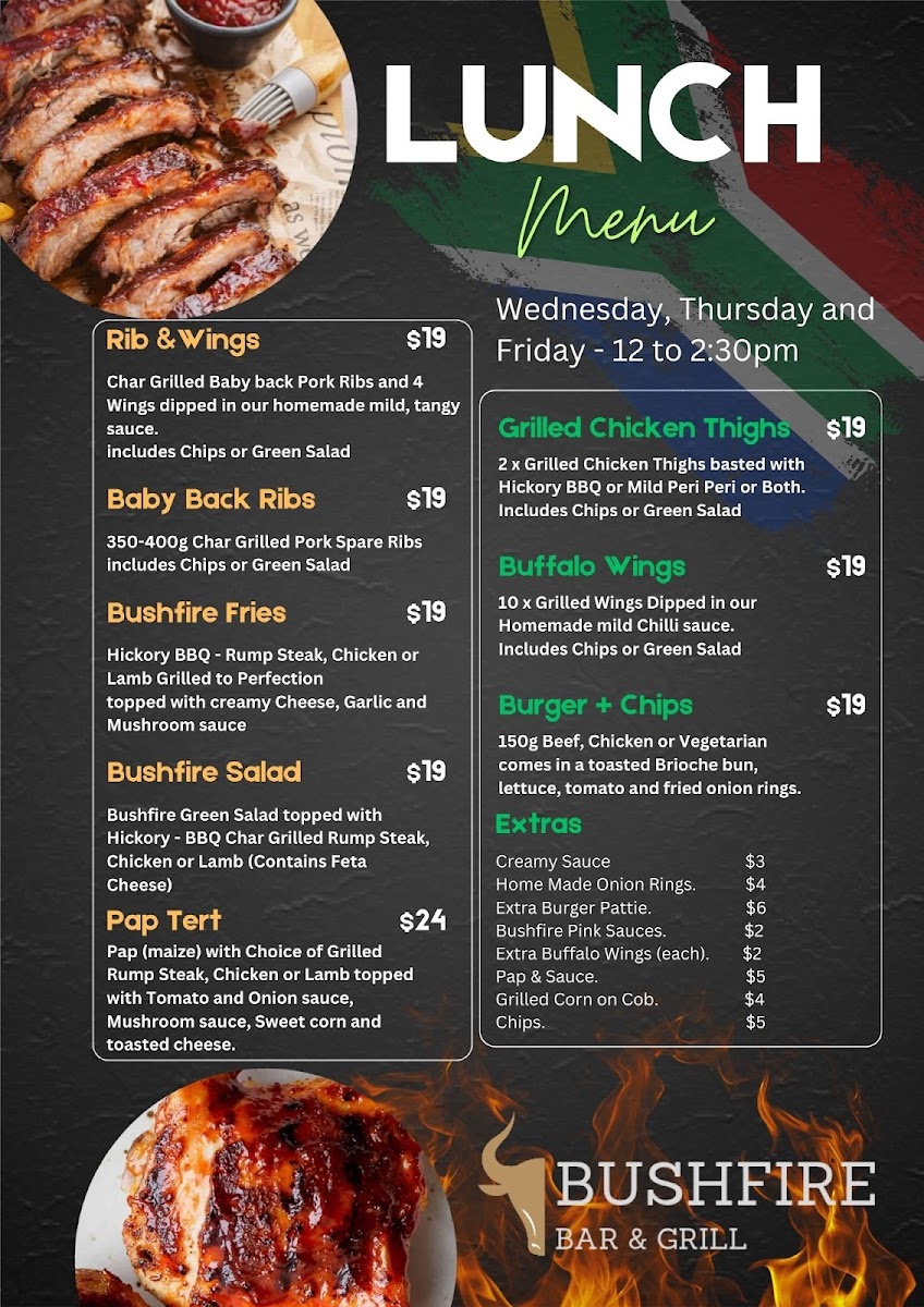 Menu Bushfire Bar & Grill-2