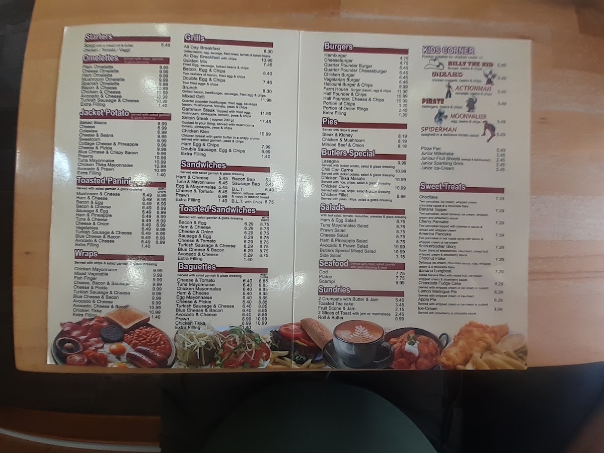 Menu Butler's Cafe And Restaurant-1