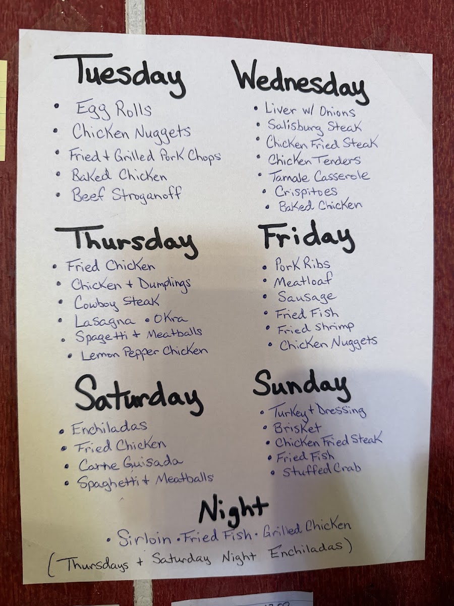 Menu - Butter Churn Restaurant photo menu 1