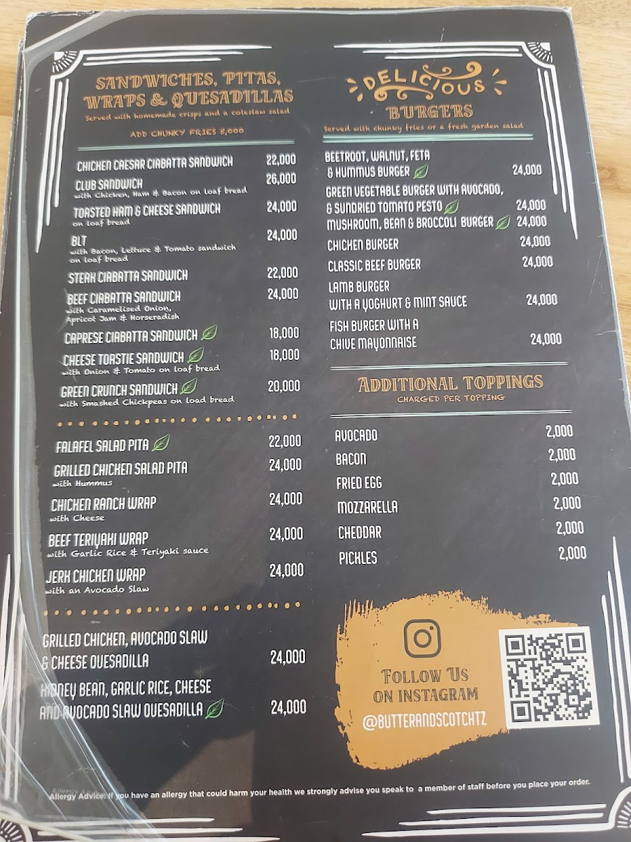 Menu Butter & Scotch-9