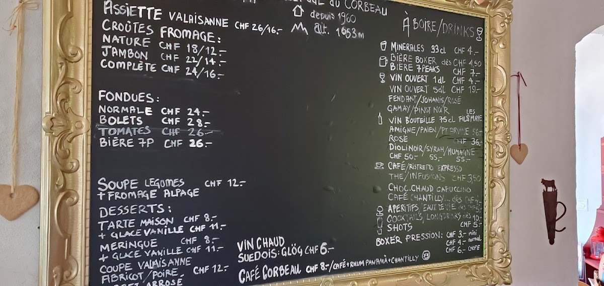 Menu Buvette De Corbeau-1