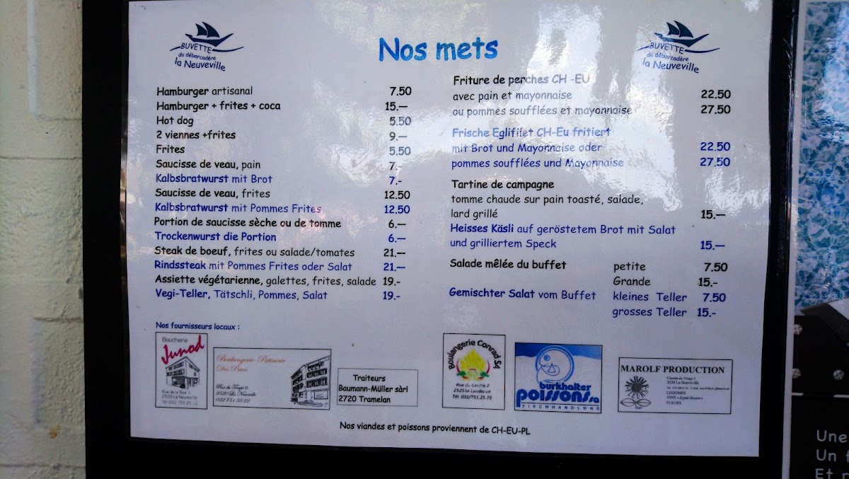 Menu Buvette Du Débarcadère-2