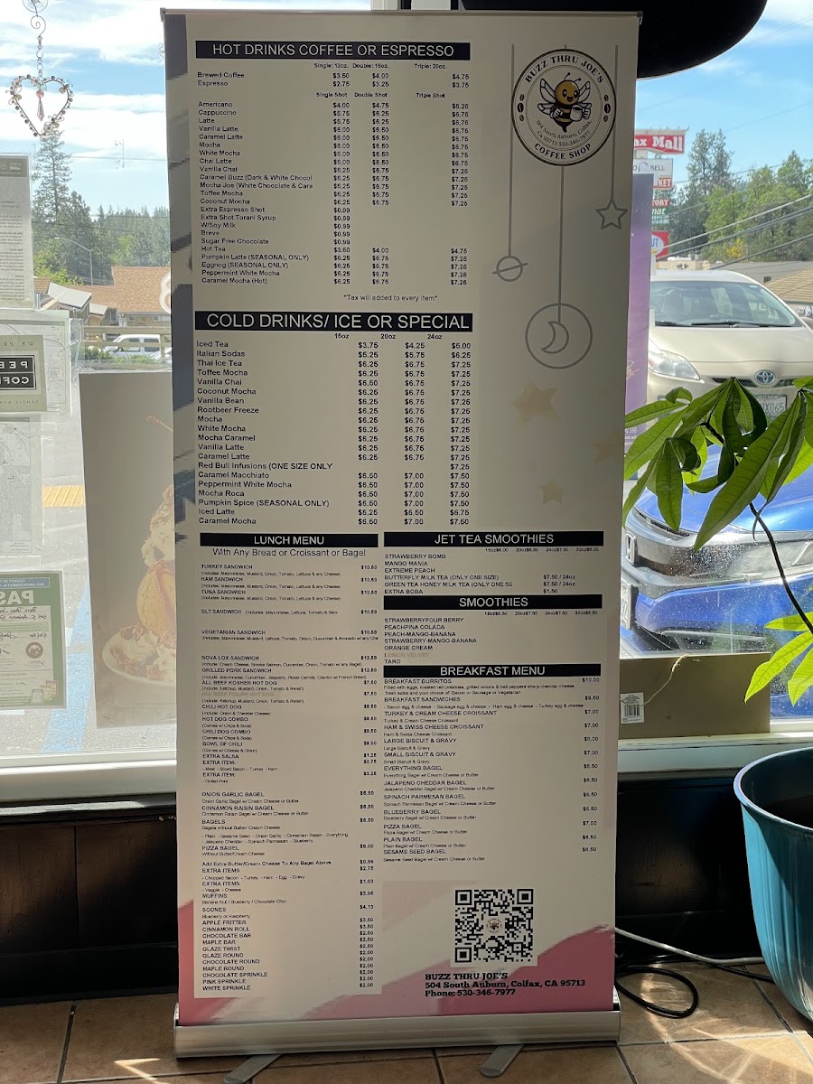 Menu Buzz Thru Joe's-1