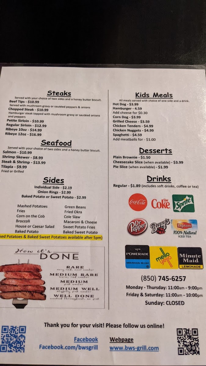 Menu Bw's Grill-2