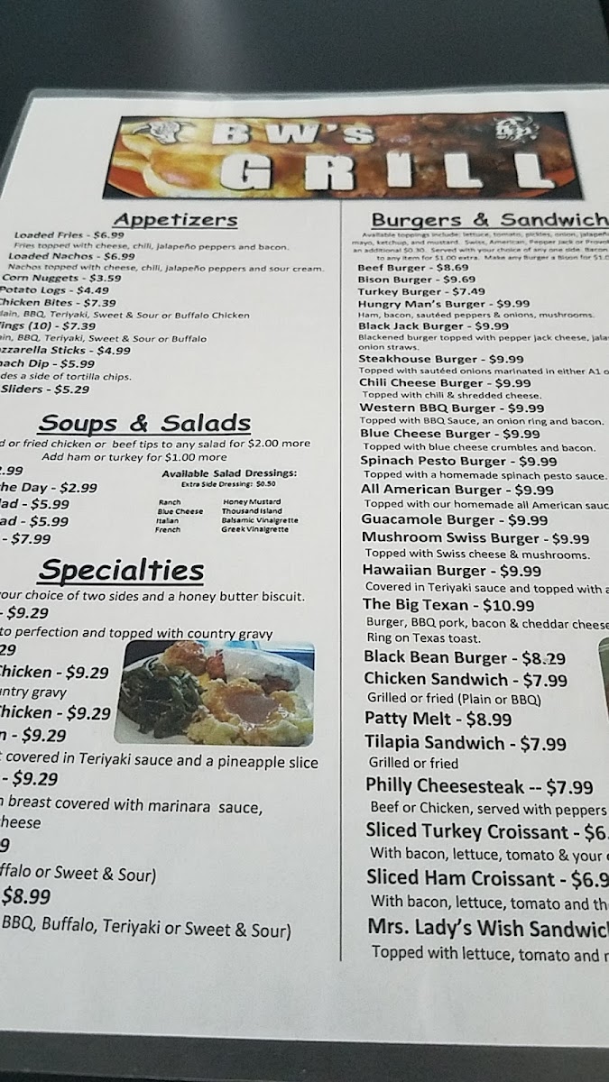 Menu Bw's Grill-4