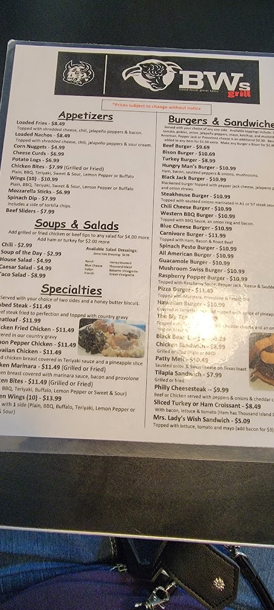Menu Bw's Grill-6