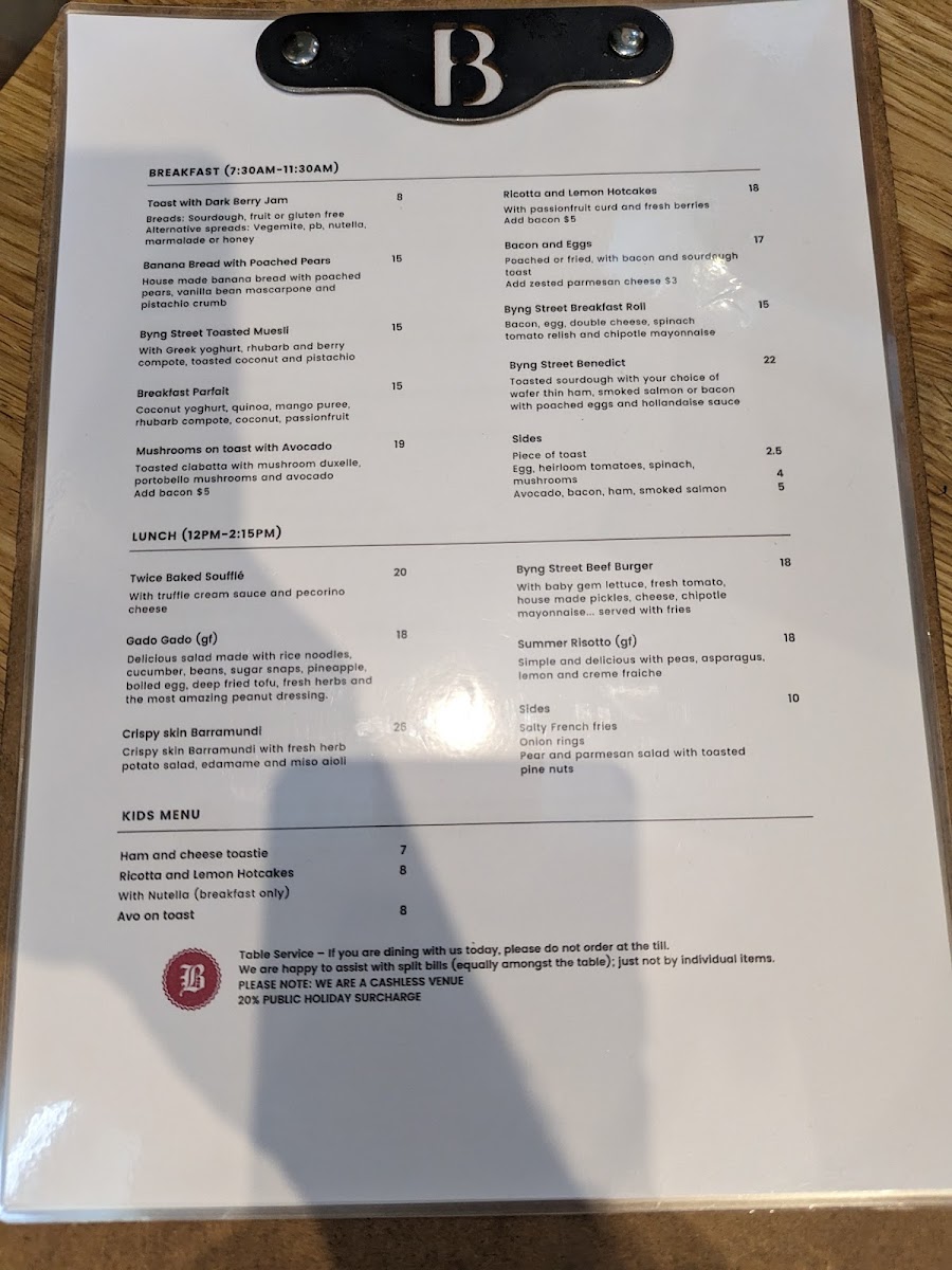 Menu Byng Street Local Store-3