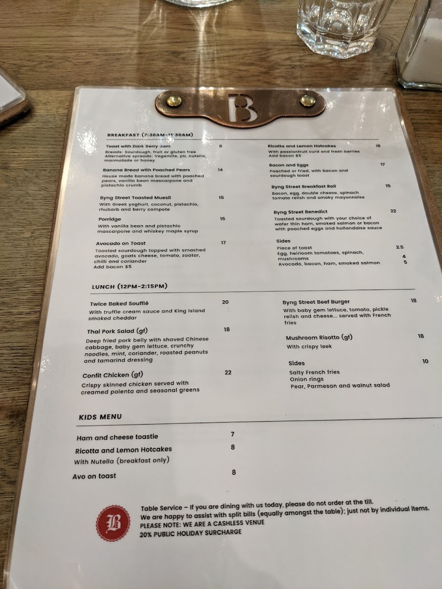Menu Byng Street Local Store-5