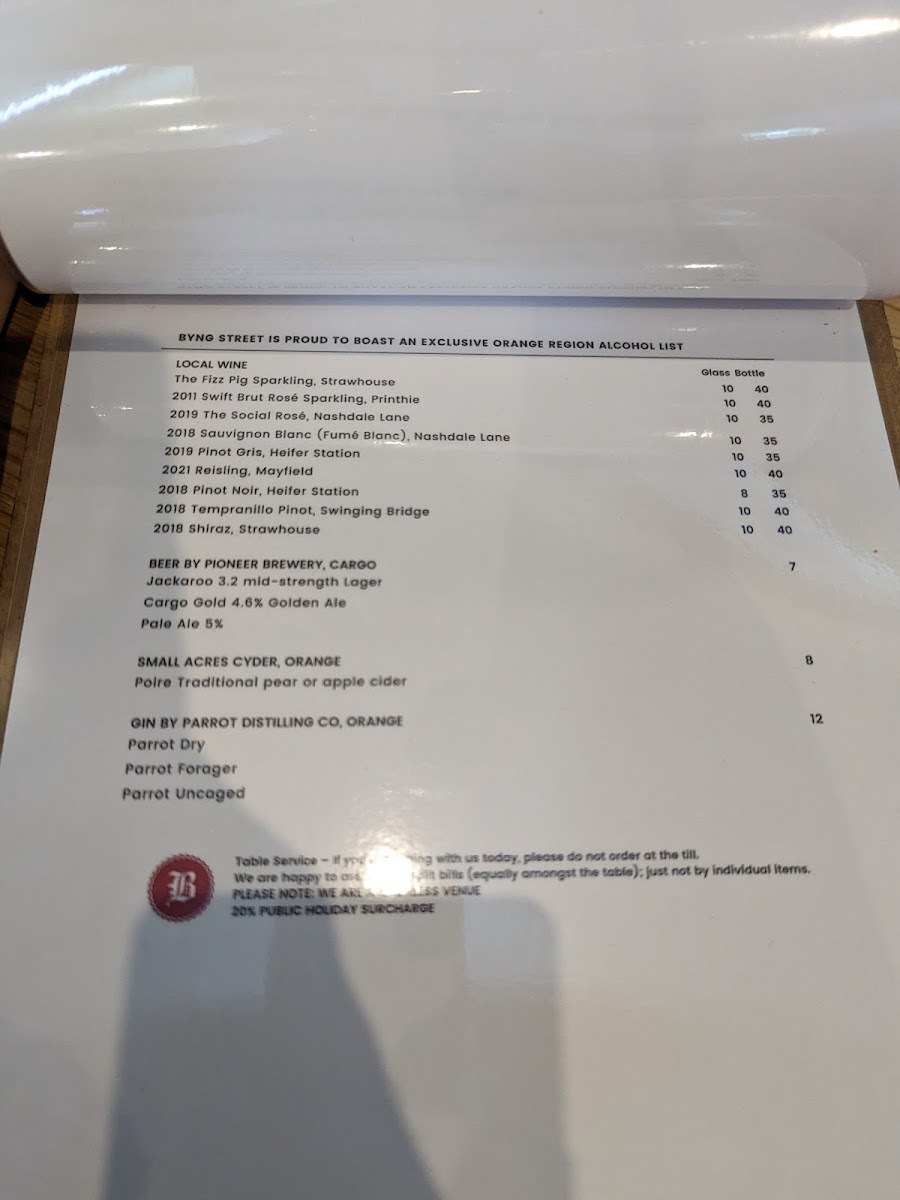 Menu Byng Street Local Store-6