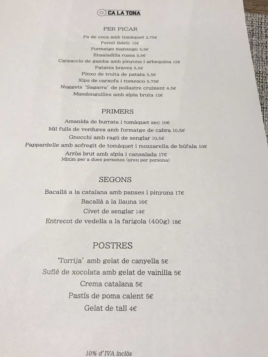Menu Ca La Tona-9
