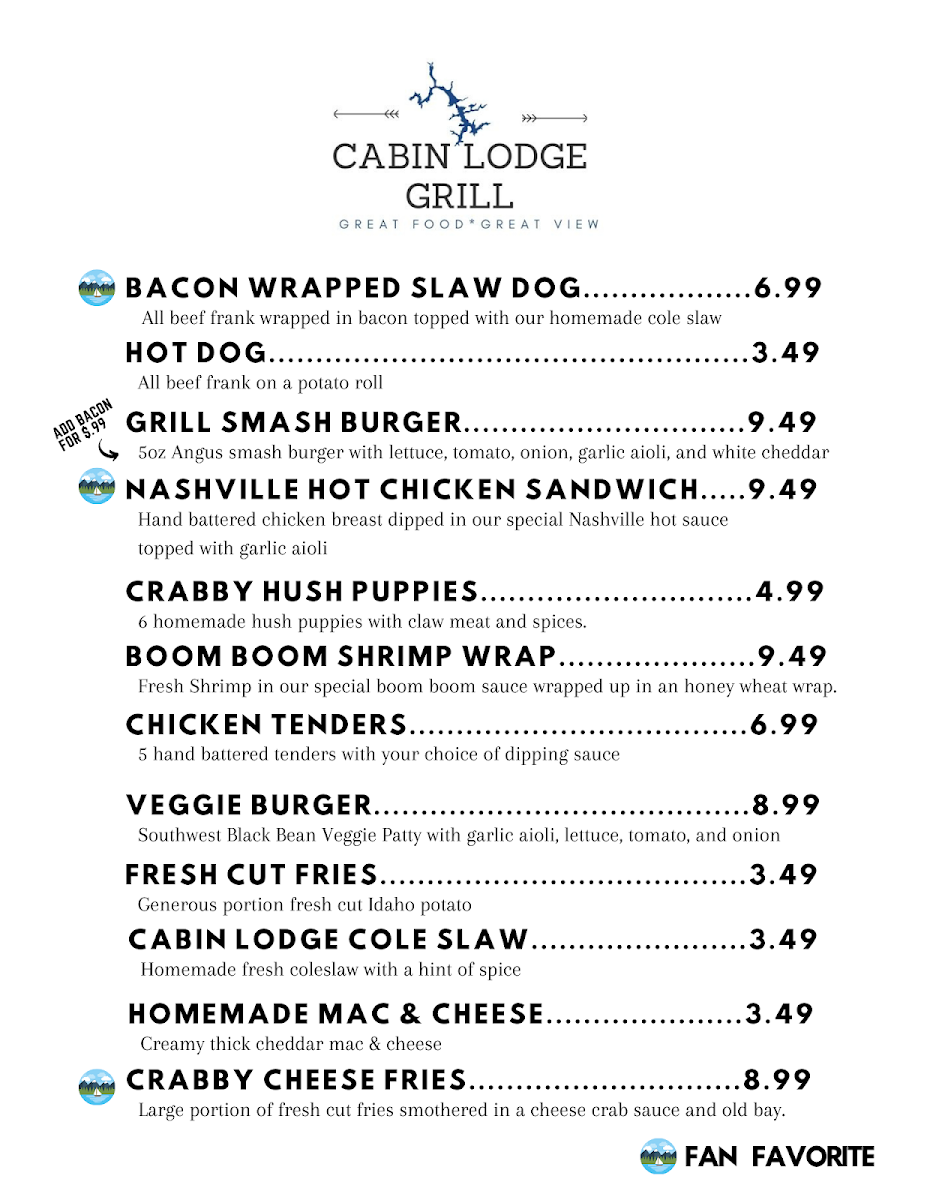 Menu Cabin Lodge Grill-6