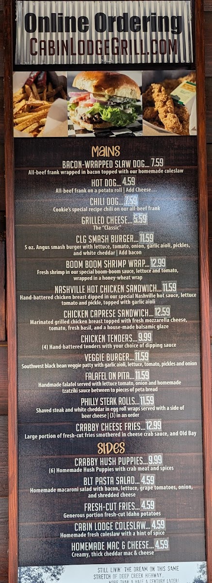 Menu Cabin Lodge Grill-7