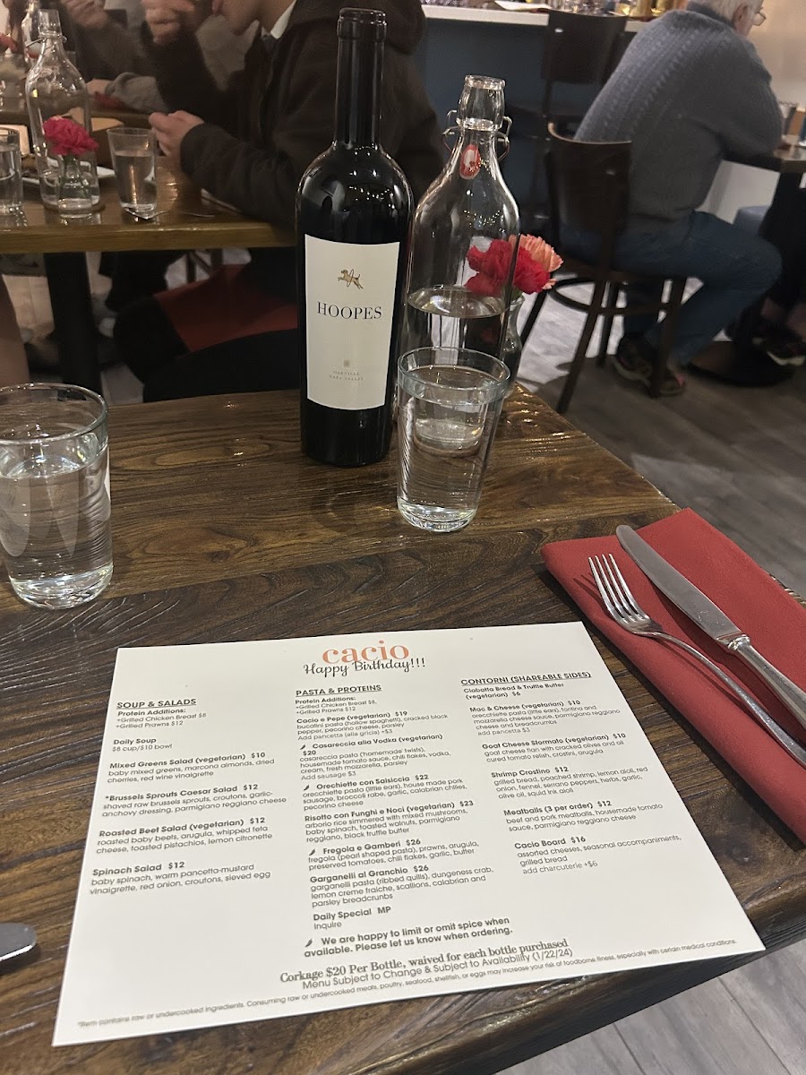Menu Cacio-8