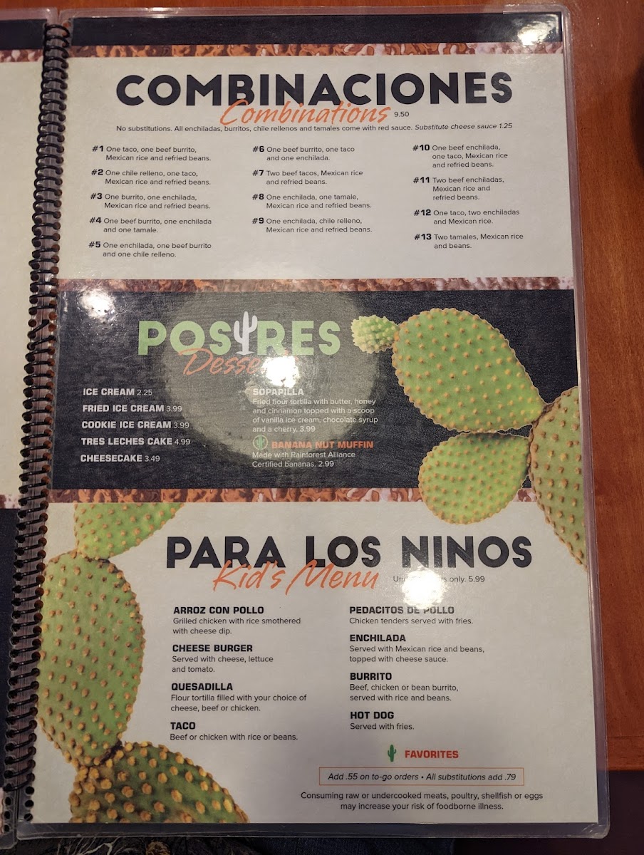 Menu Cactus Jack's Mexican Restaurant-10