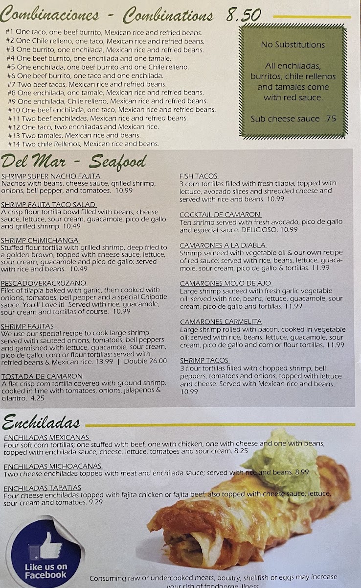 Menu Cactus Jack's Mexican Restaurant-5