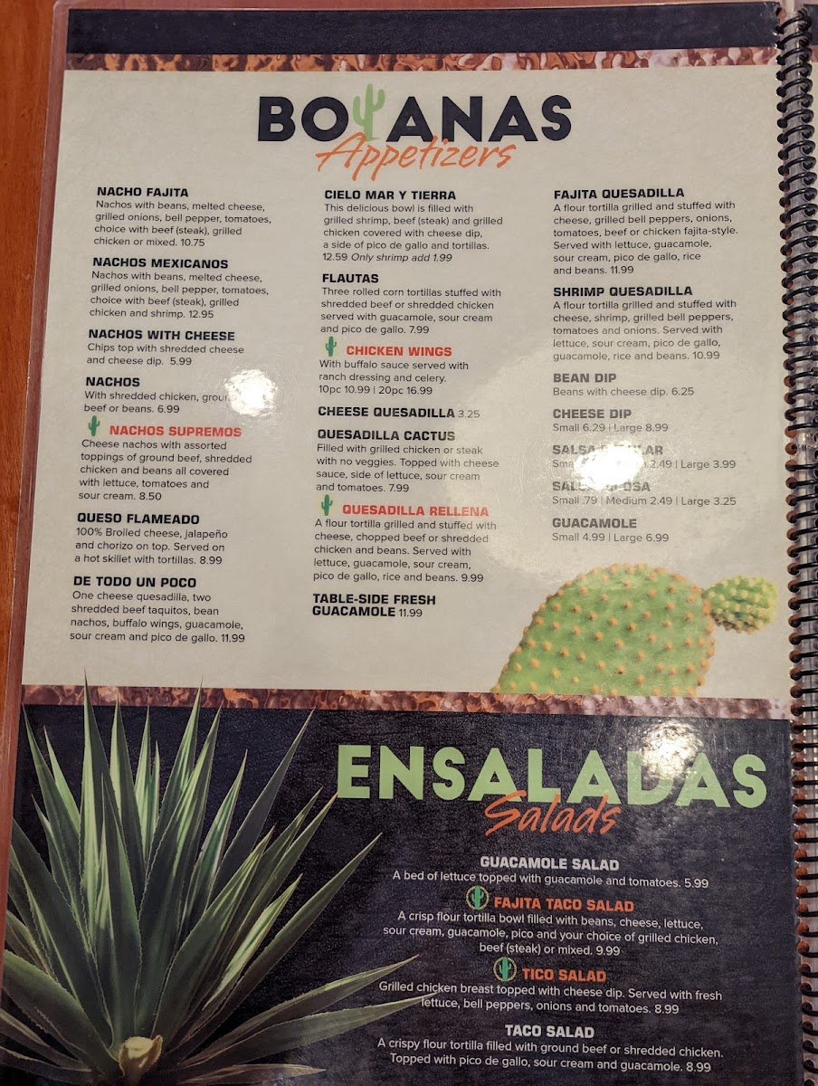 Menu Cactus Jack's Mexican Restaurant-7
