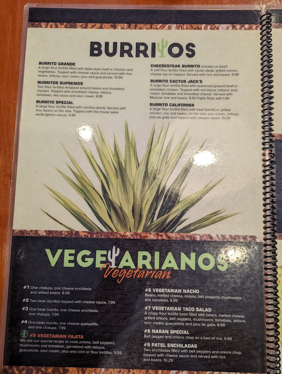 Menu Cactus Jack's Mexican Restaurant-9