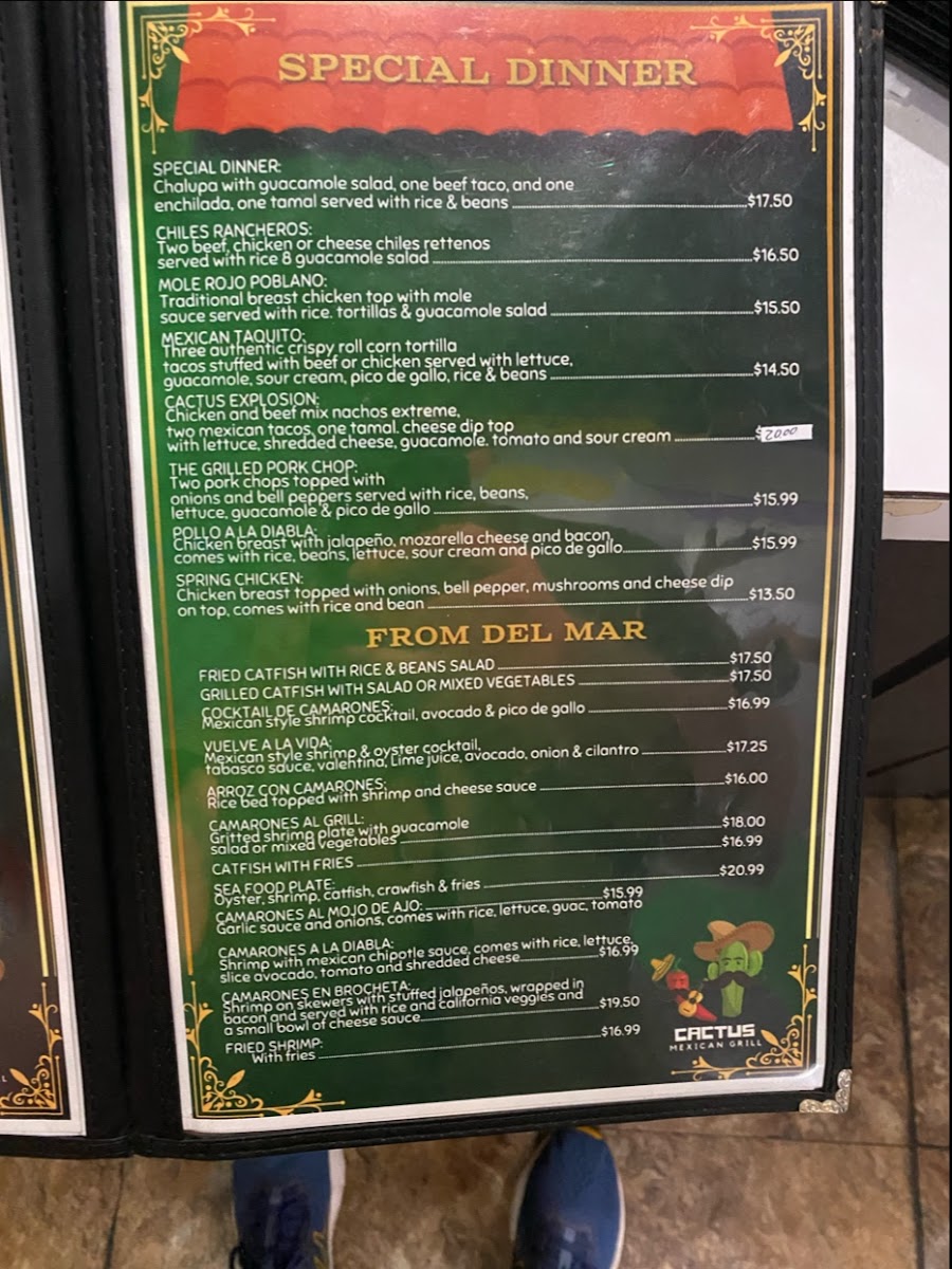 Menu Cactus Mexican Grill-3