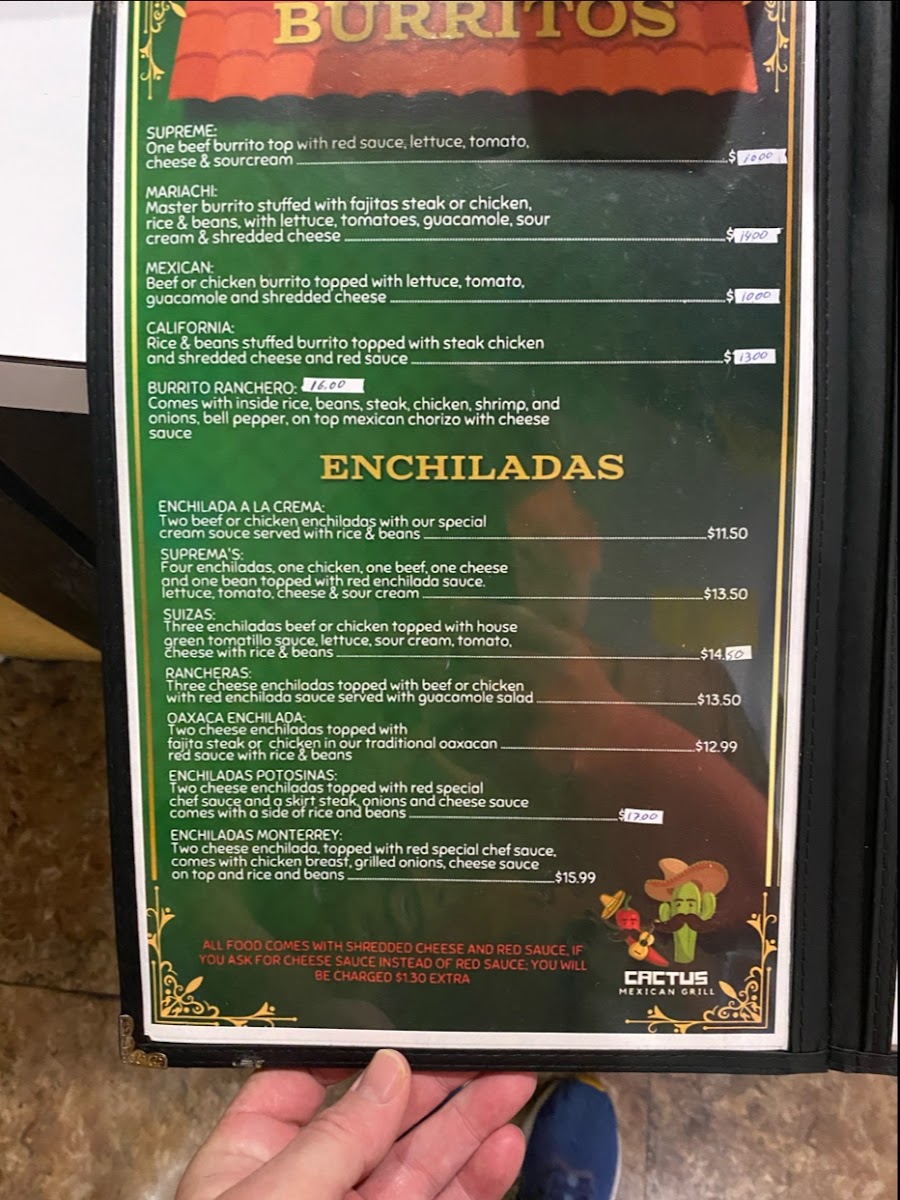 Menu Cactus Mexican Grill-7