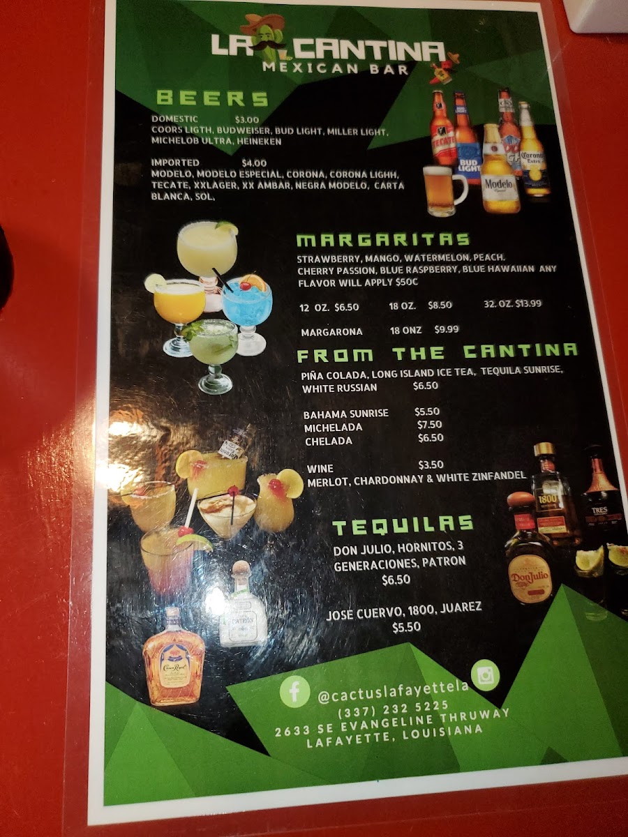 Menu Cactus Mexican Grill-8