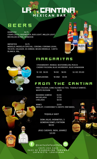 Menu Cactus Mexican Grill-9