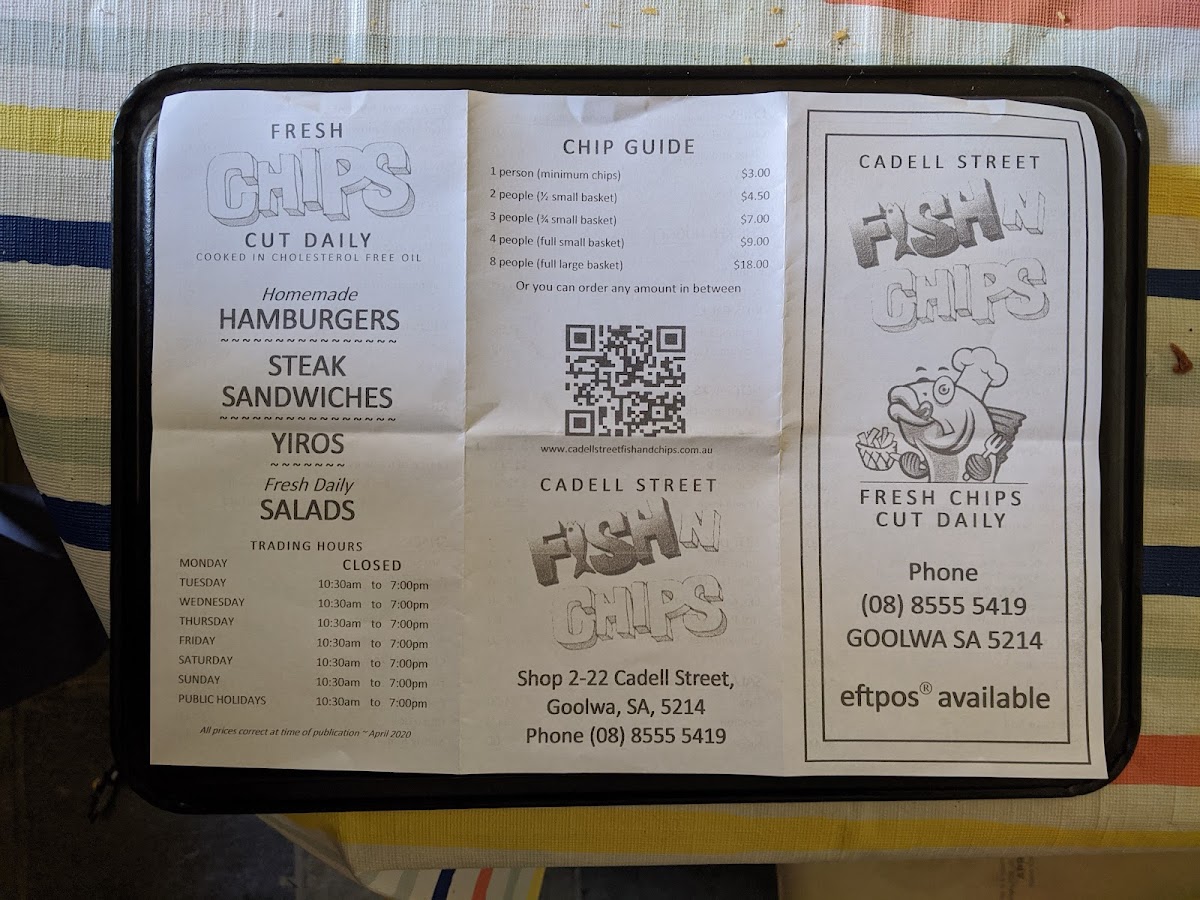 Menu Cadell Street Fish & Chips-1