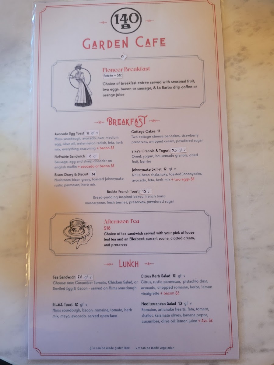 Menu Café 140B At Ellerbeck B&b-5
