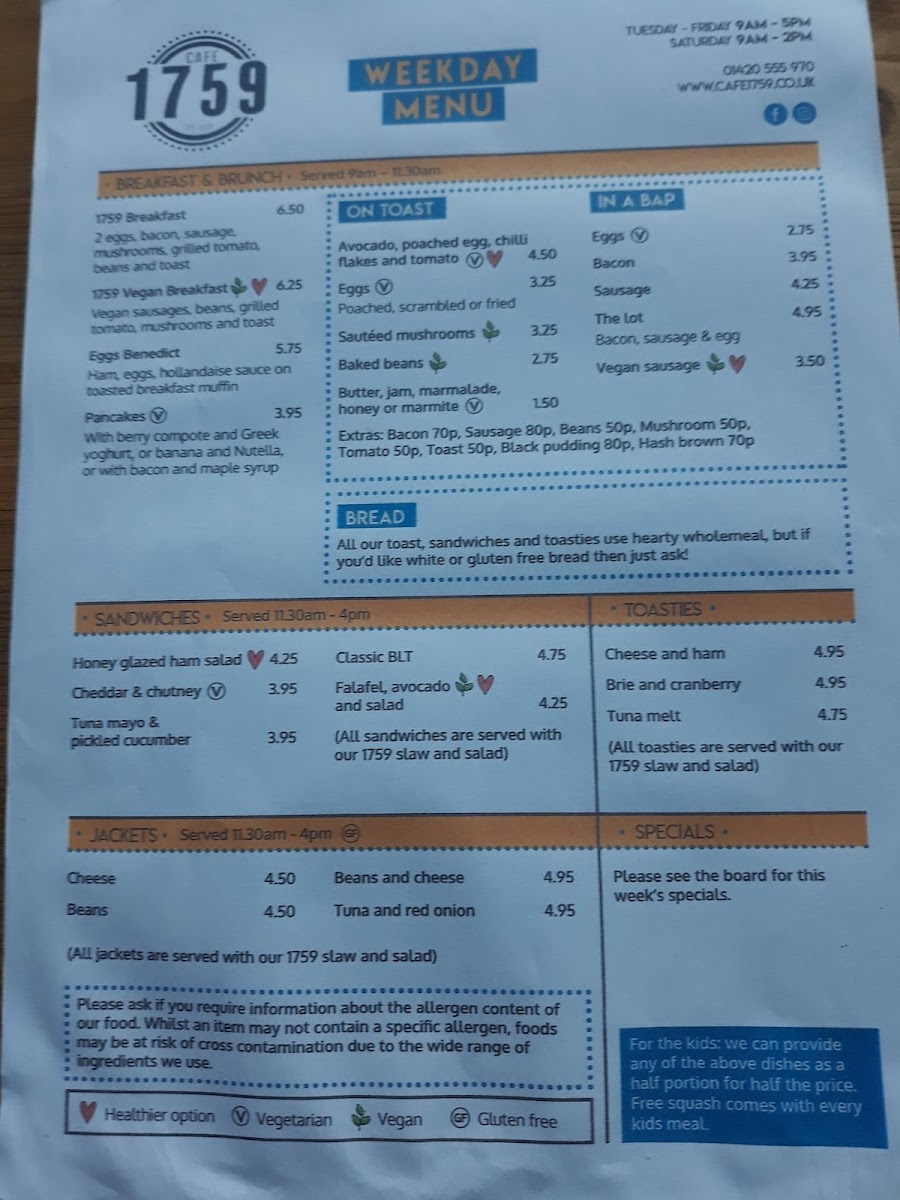 Menu Cafe 1759-2