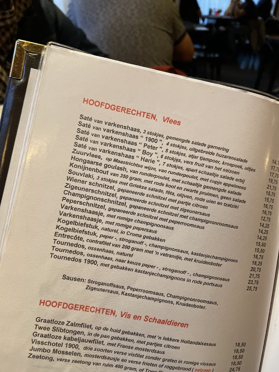 Menu Café 1900-2