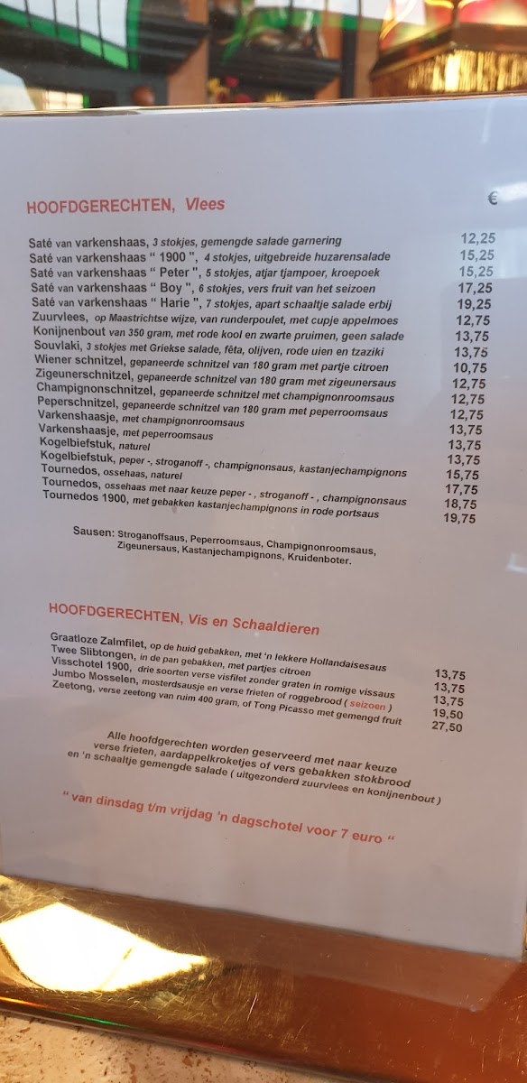 Menu Café 1900-5