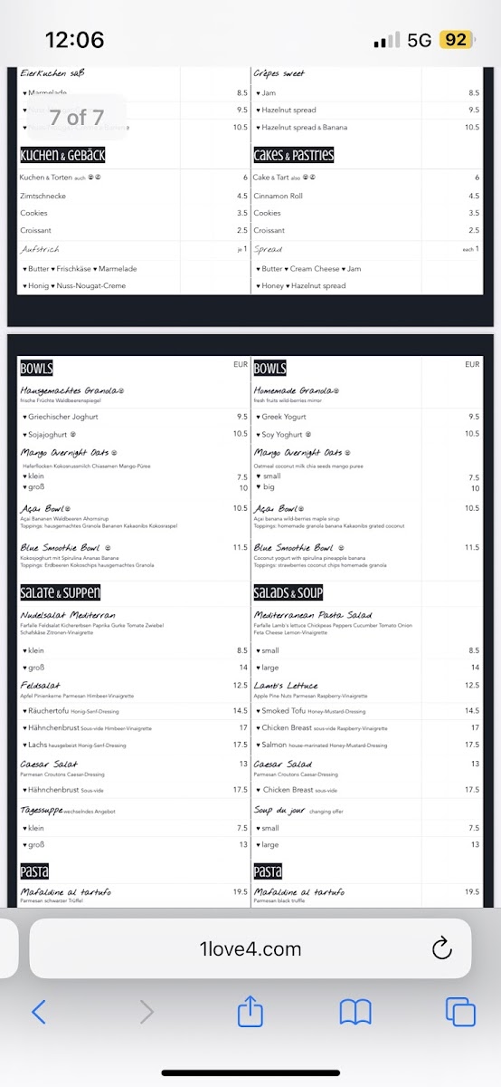 Menu Café 1Love4 Ku'damm Coffeeshop-1