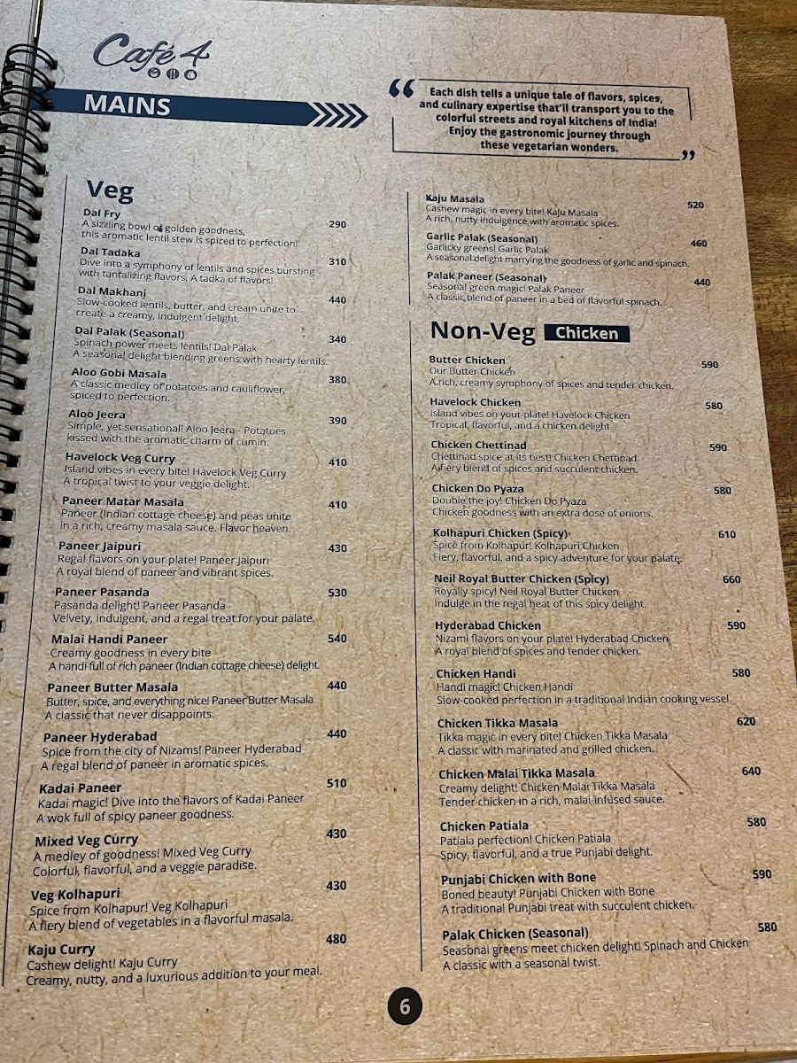 Menu Cafe 4-1