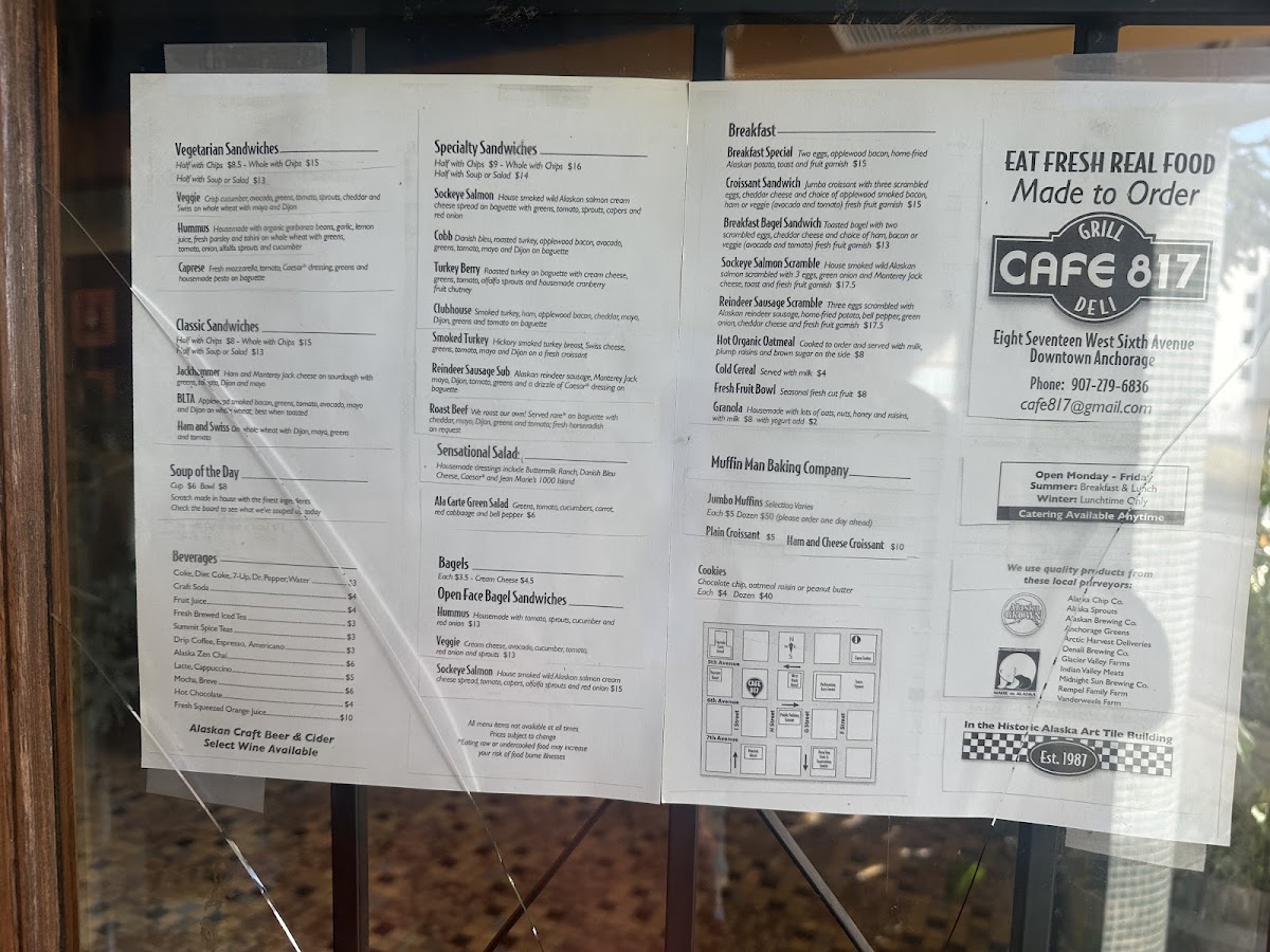 Menu Cafe 817-1