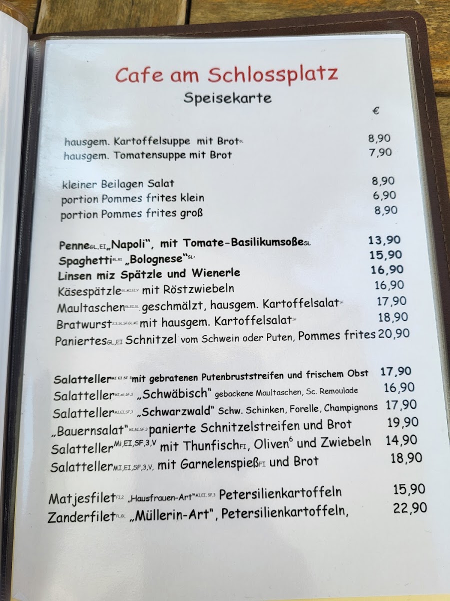 Menu Café Am Schlossplatz-1