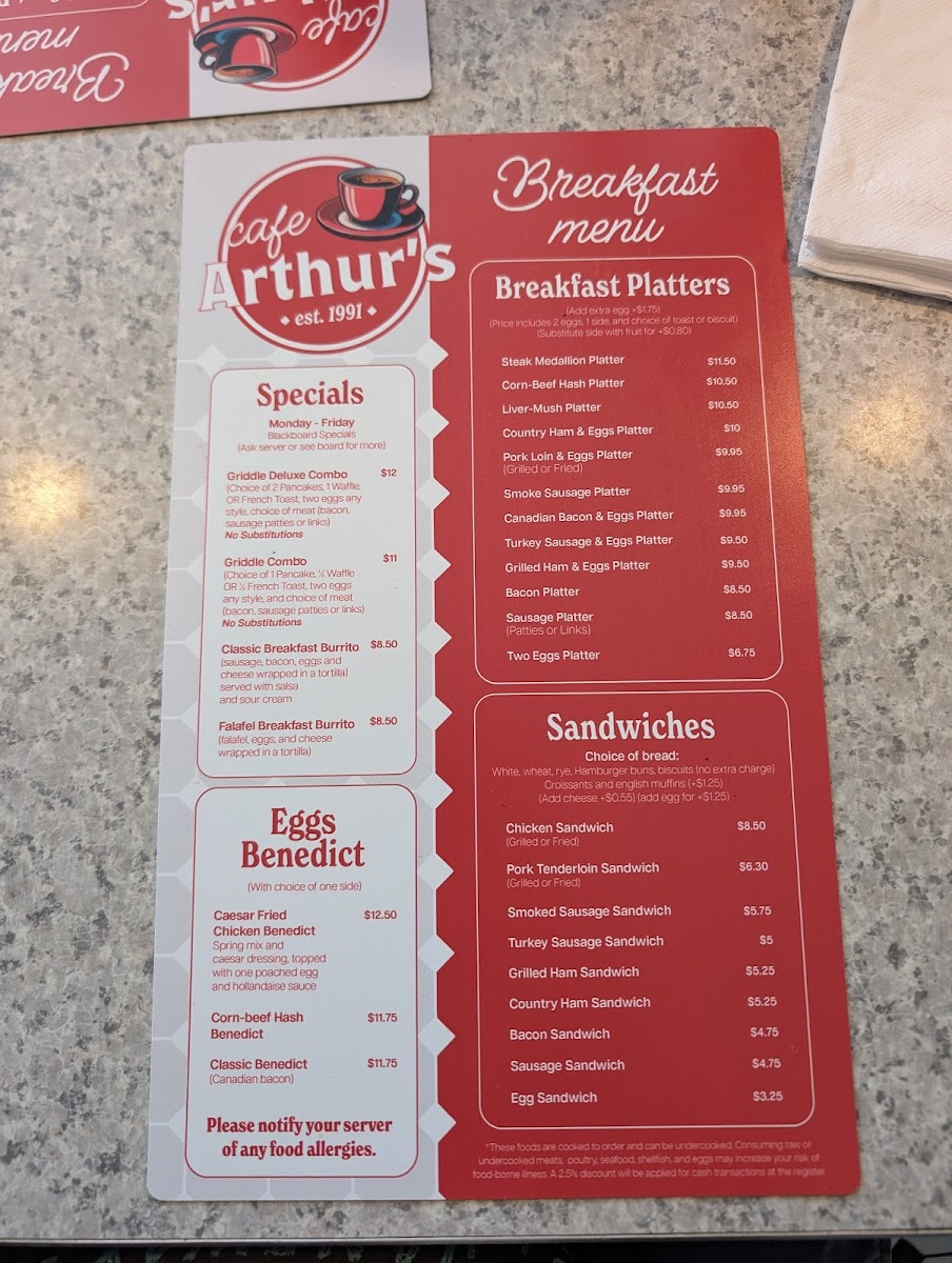 Menu Café Arthur's-4