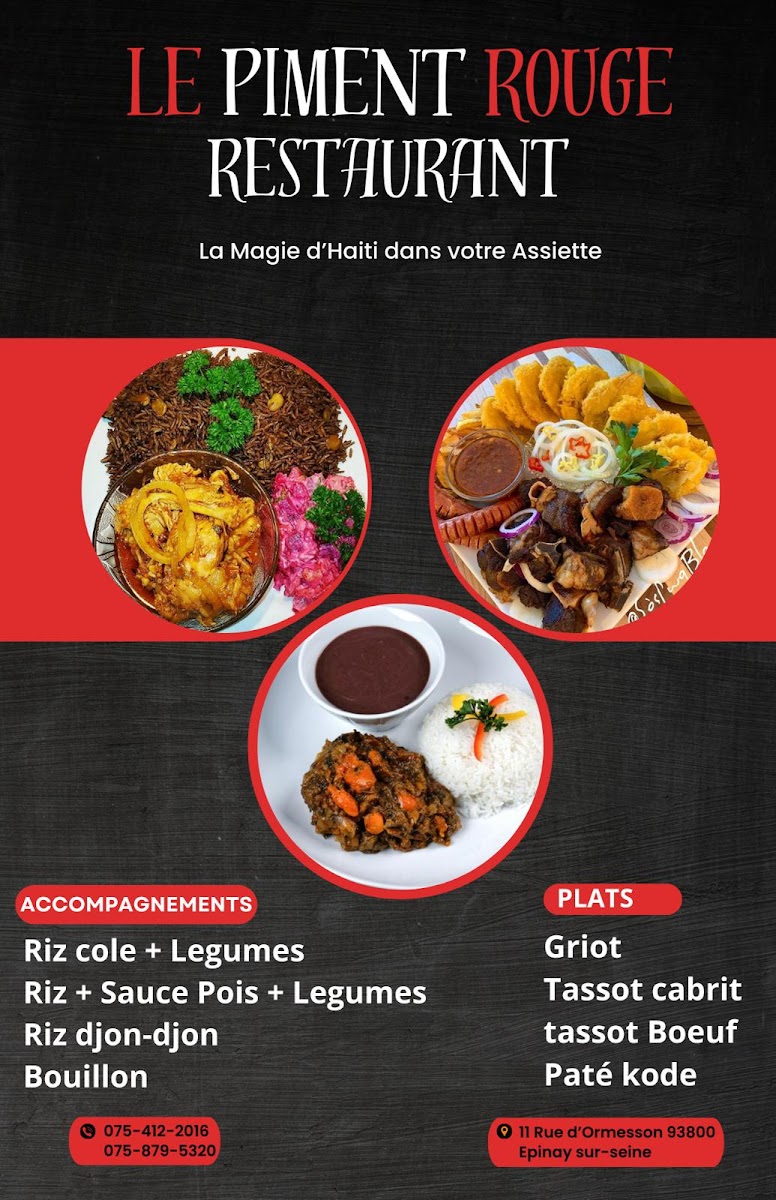 Menu Café Bar Restaurant Le Piment Rouge-1