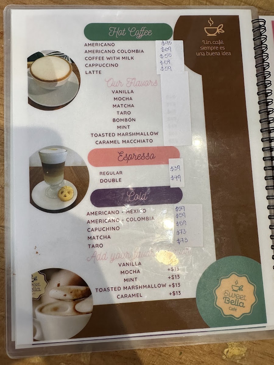 Menu Café & Bistró Sweet Bella-2
